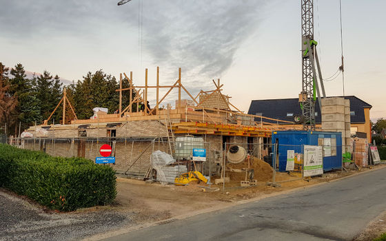 Vordering van de werken in Scholteshof