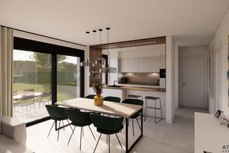 Verkaveling Neeroeteren met woningen en bouwgronden