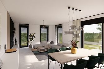 Verkaveling Neeroeteren met woningen en bouwgronden
