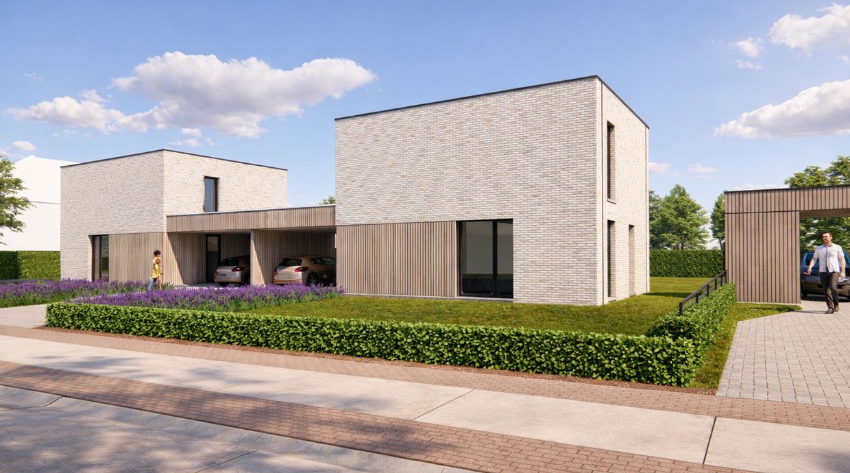 Verkaveling Neeroeteren met woningen en bouwgronden vergunde plannen