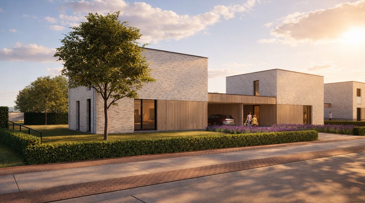 Verkaveling Neeroeteren met woningen en bouwgronden vergunde plannen